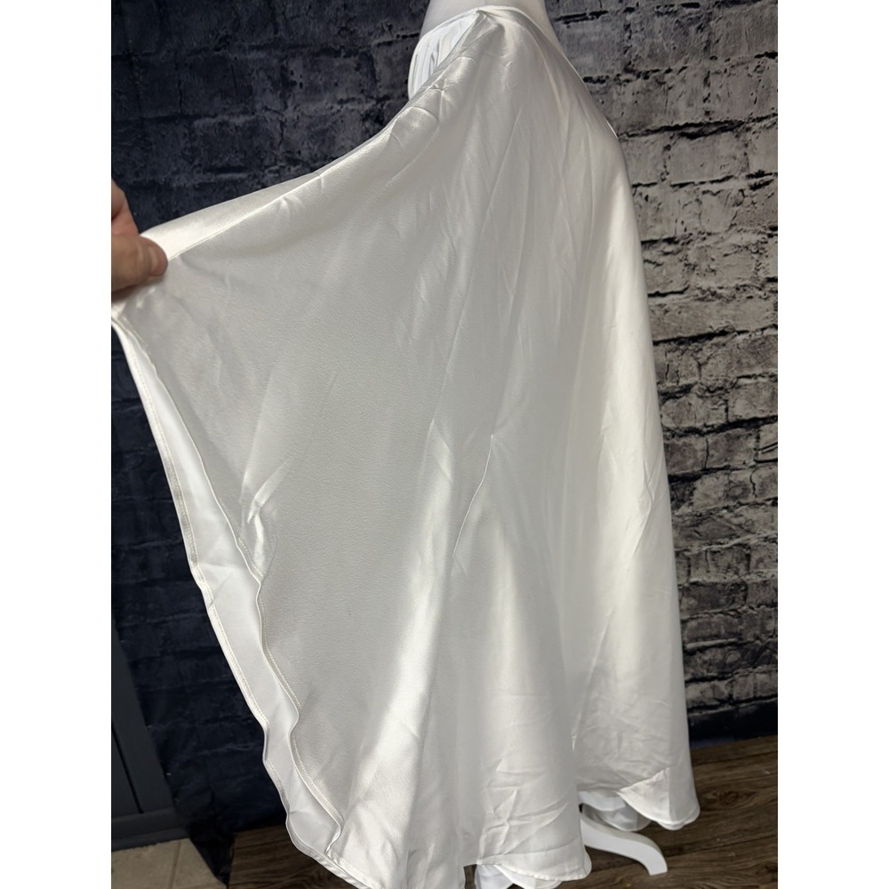 Show Me Your MuMu‎ Dress Womens Medium White Rhea One Shoulder Hi-Low Wedding - Picture 3 of 10